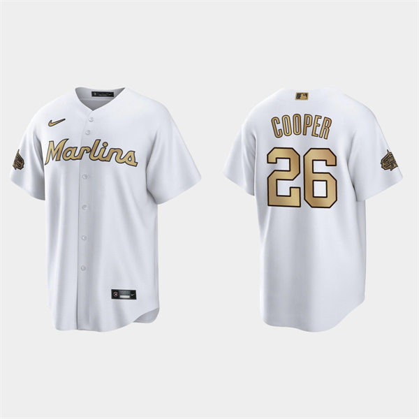 Mens Youth Miami Marlins #26 Garrett Cooper 2022 MLB All-Star Game Jersey - White