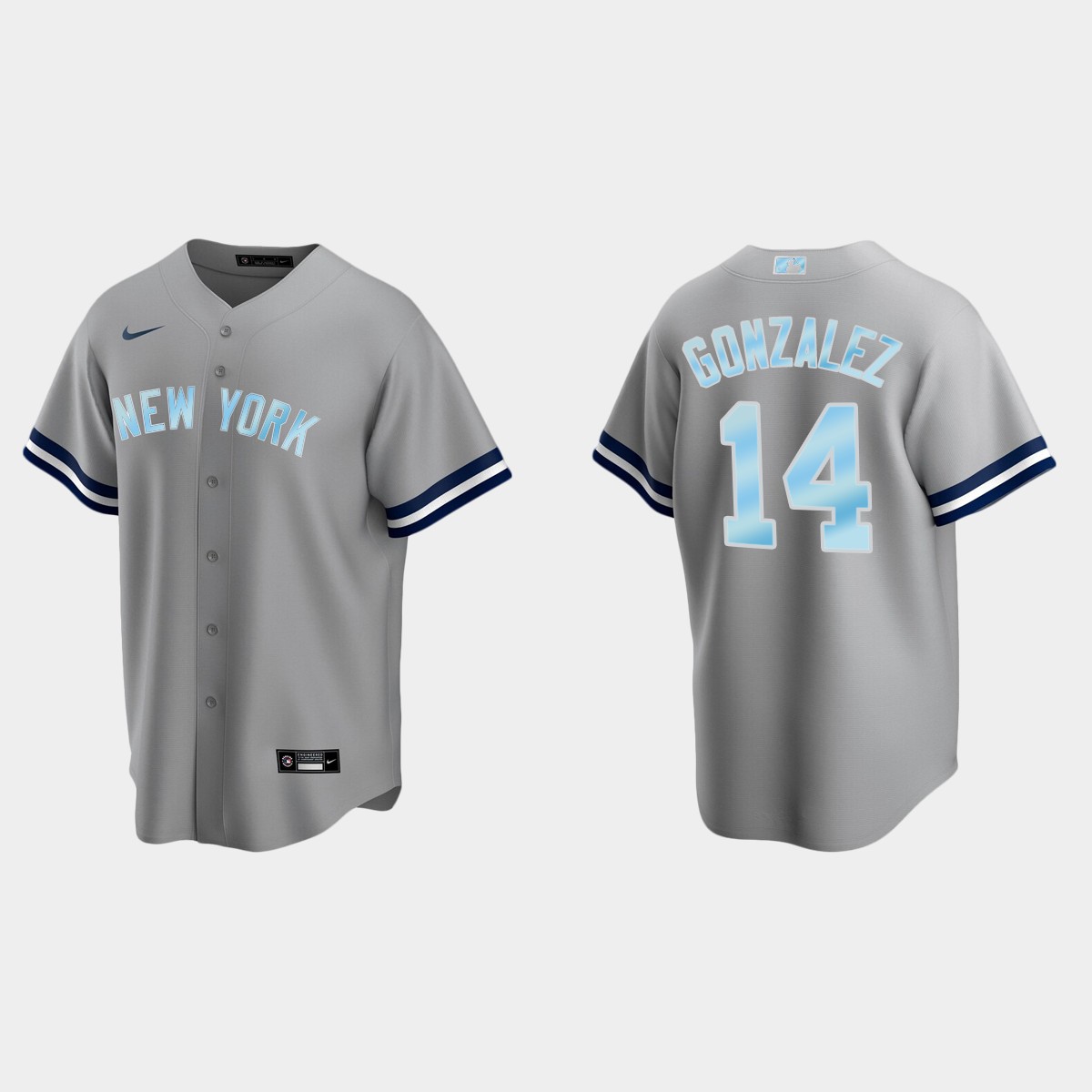 Mens Youth New York Yankees #14 Marwin Gonzalez Gray Stitched 2022 Father's Day Jersey