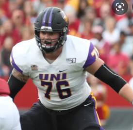 Mens Youth Northern Iowa Panthers #76 Spencer Brown Nike 2021 White College Football Game Jersey 