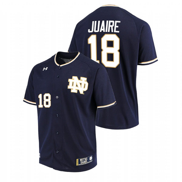 Mens Youth Notre Dame Fighting Irish #18 Nick Juaire Navy Limited College Baseball Jersey