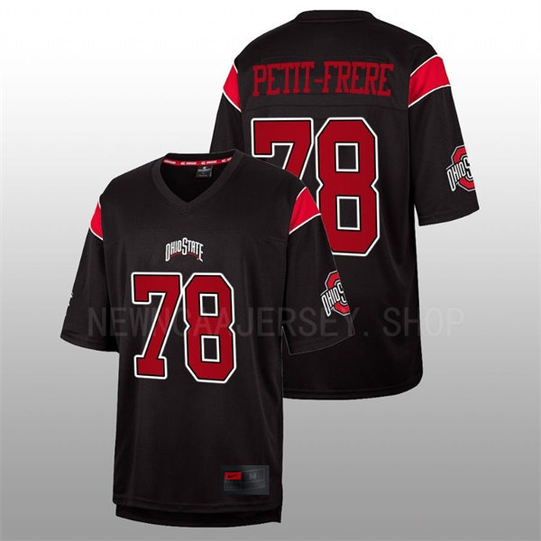 Mens Youth Ohio State Buckeyes #78 Nicholas Petit-Frere Nike Black Fashion Limited Jersey