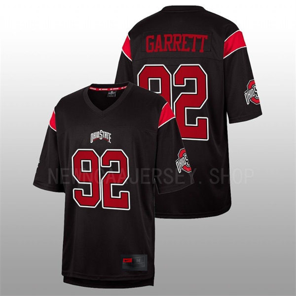 Mens Youth Ohio State Buckeyes #92 Haskell Garrett Nike Black Fashion Limited Jersey