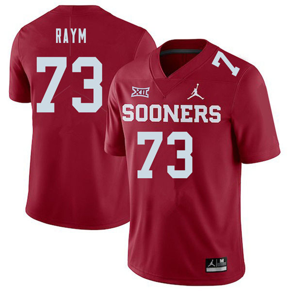Mens Youth Oklahoma Sooners #73 Andrew Raym 2022 Crimson College Football Game Jersey