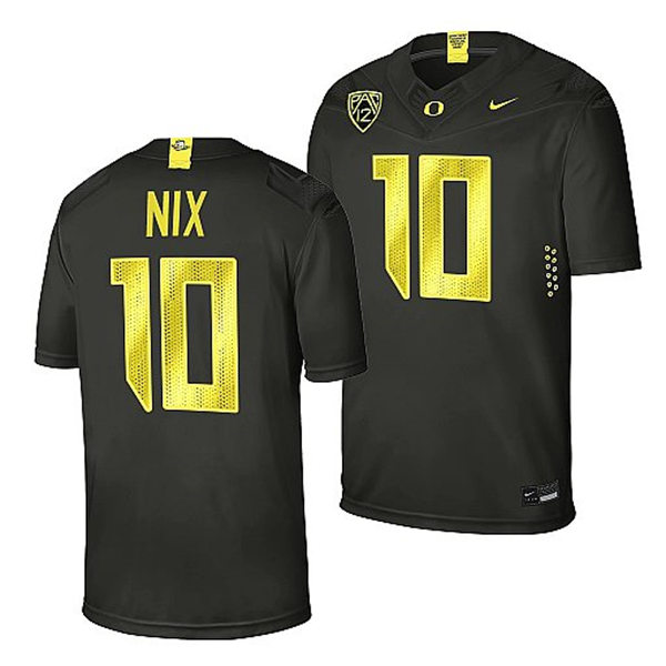 Mens Youth Oregon Ducks #10 Bo Nix Nike Alternate College Football Game Jersey - Sequoia 