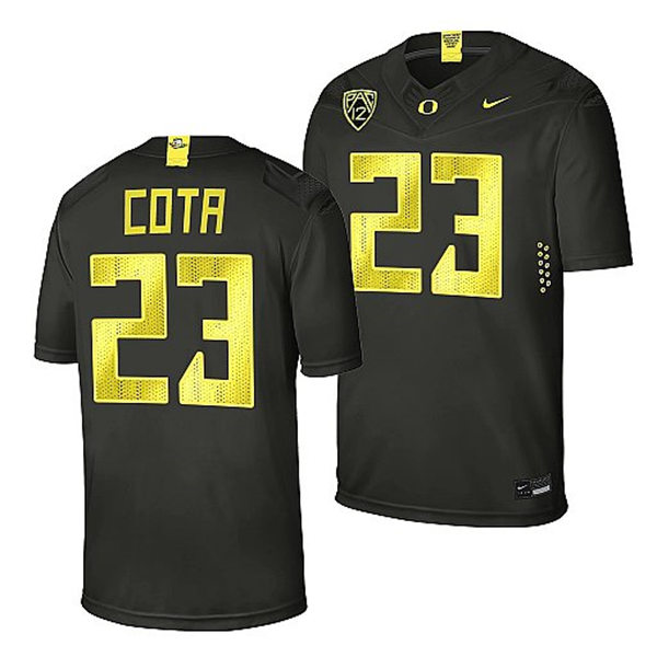 Mens Youth Oregon Ducks #23 Chase Cota Nike Alternate College Football Game Jersey - Sequoia 