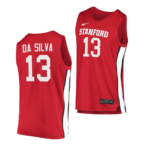 Mens Youth Stanford Cardinal #13 Oscar da Silva Cardinal College Basketball Alumni Jersey 