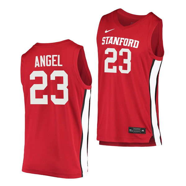 Mens Youth Stanford Cardinal #23 Brandon Angel Cardinal College Basketball Alumni Jersey 