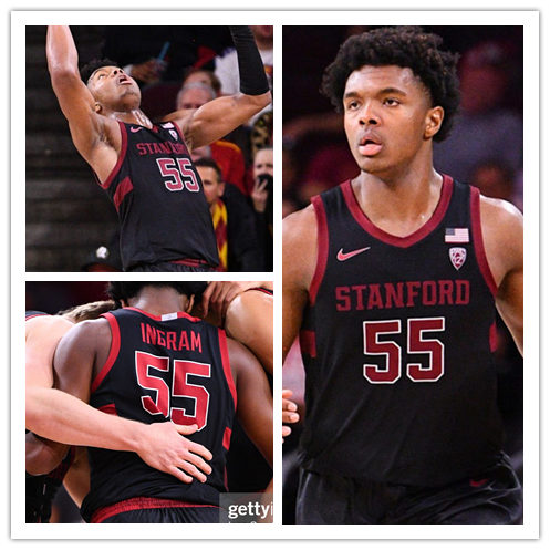 Mens Youth Stanford Cardinal #55 Harrison Ingram 2022 Black College Basketball Game Jersey 