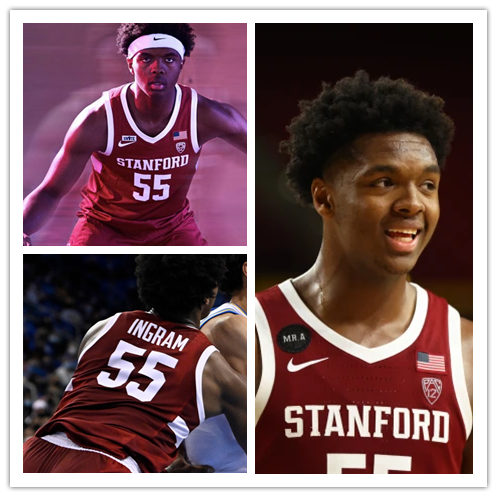 Mens Youth Stanford Cardinal #55 Harrison Ingram 2022 Cardinal College Basketball Game Jersey 