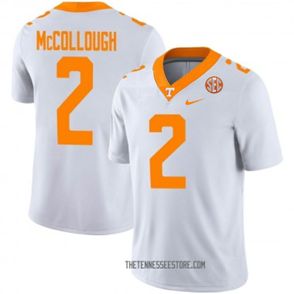 Mens Youth Tennessee Volunteers #2 Jaylen McCollough Nike White College Football Game Jersey 