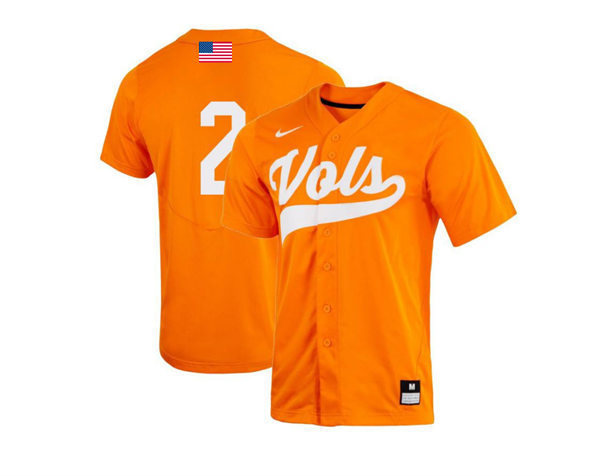 Mens Youth Tennessee Volunteers #2 Jorel Ortega 2022 Diamond Nike Orange Vols College Baseball Game Jersey 