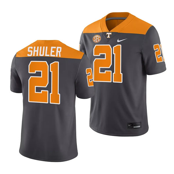 Mens Youth Tennessee Volunteers #21 Navy Shuler 2023 Nike ARTFUL DODGER SMOKEY GREY Football UNIFORM Jersey