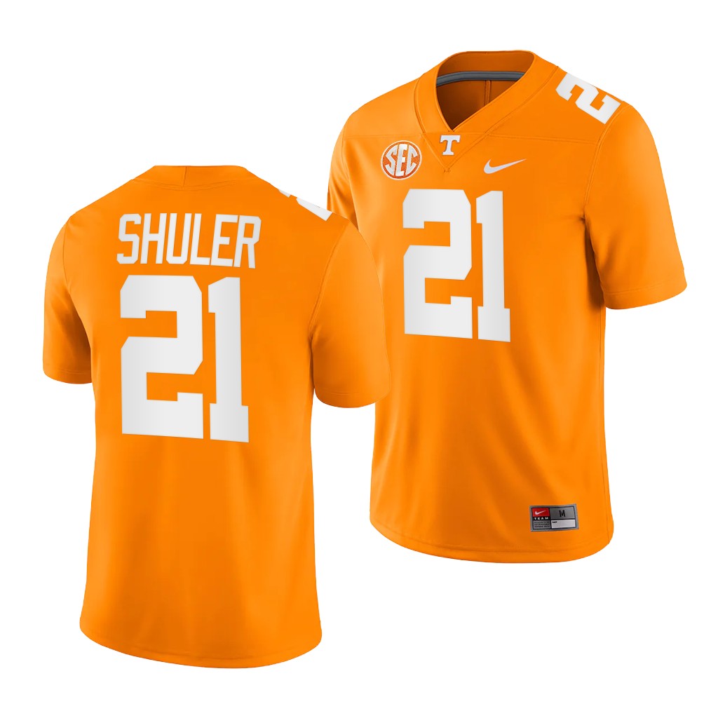 Mens Youth Tennessee Volunteers #21 Navy Shuler Nike Orange College Football Game Jersey 