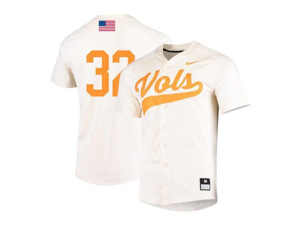 Mens Youth Tennessee Volunteers #32 Drew Beam 2022 Nike Cream Vols College Baseball Game Jersey 