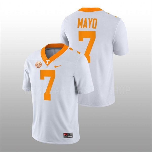 Mens Youth Tennessee Volunteers #7 Jerod Mayo Nike White College Football Game Jersey