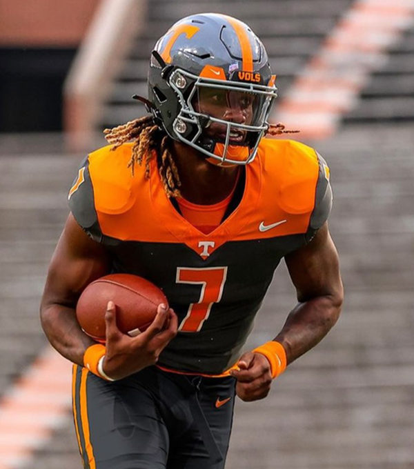 Mens Youth Tennessee Volunteers #7 Joe Milton III 2023 Nike ARTFUL DODGER SMOKEY GREY Football UNIFORM Jersey