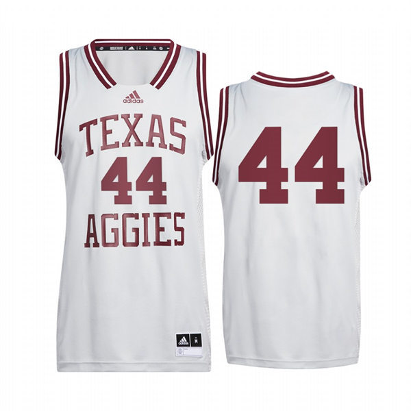 Mens Youth Texas A&M Aggies #44 Robert Williams III Gray Adidas 2022 Reverse Retro College Basketball Jersey 