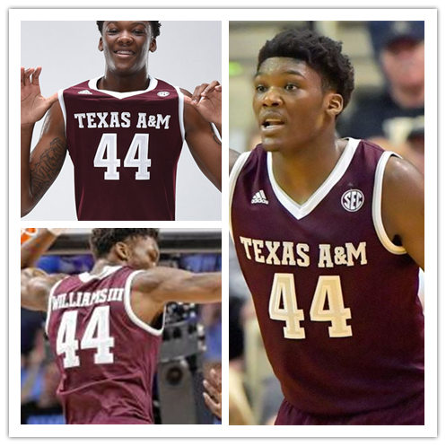 Mens Youth Texas A&M Aggies #44 Robert Williams III Maroon Adidas 2022 College Basketball Game Jersey 