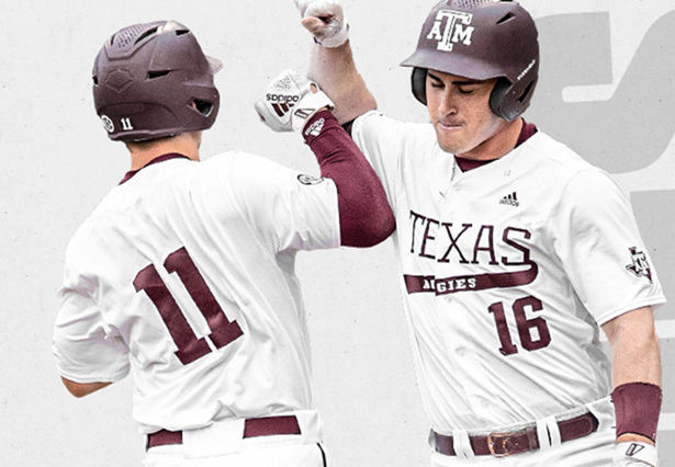Mens Youth Texas A&M Aggies Custom Adidas 2022 White Button College Baseball Game Jersey 