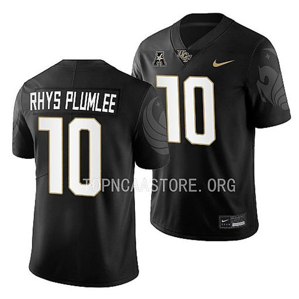 Mens Youth UCF Knights #10 John Rhys Plumlee Nike Black White Away 2022 College Football Game 