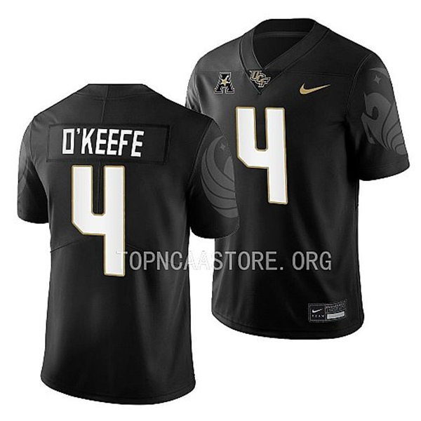Mens Youth UCF Knights #4 Ryan O'Keefe Nike Black White Away 2022 College Football Game Jersey