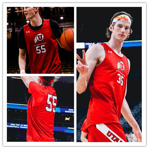 Mens Youth Utah Utes Custom Red College Basketball Training uniform Jersey