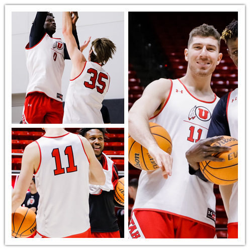 Mens Youth Utah Utes Custom White College Basketball Training uniform Jersey