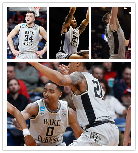 Mens Youth Wake Forest Demon Deacons Custom Nike 2017 Grey College Basketball Game Jersey 