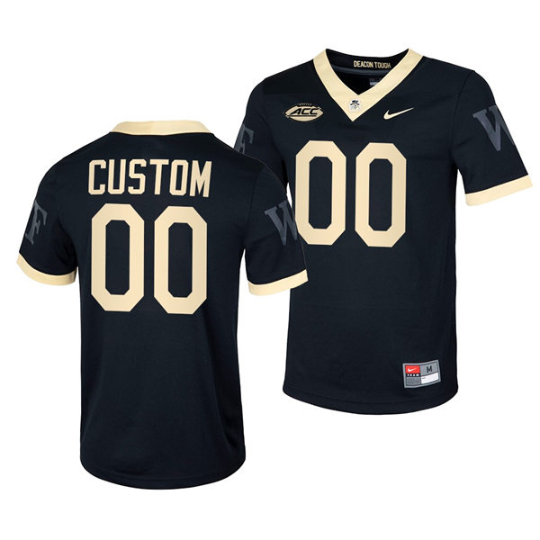 Mens Youth Wake Forest Demon Deacons Custom Nike Black College Football Game Jersey