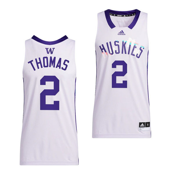 Mens Youth Washington Huskies #2 Isaiah Thomas 2022 White Honoring Black Excellence Basketball Jersey 