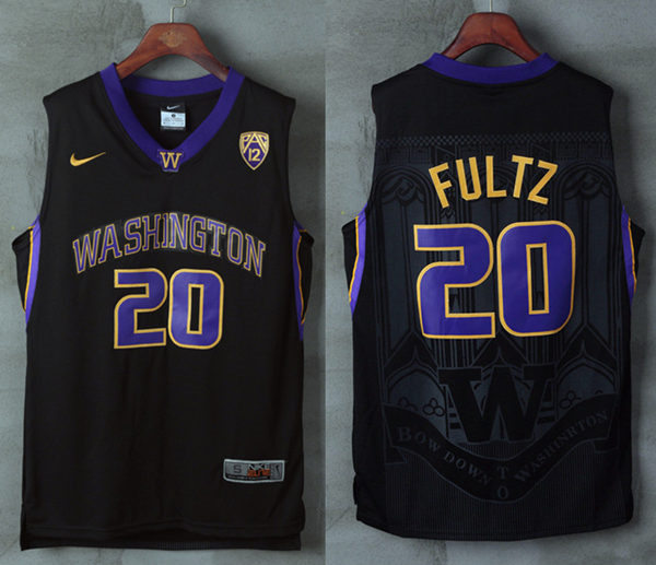 Mens Youth Washington Huskies #20 Markelle Fultz 2017 Black College Basketball Alumni Jersey
