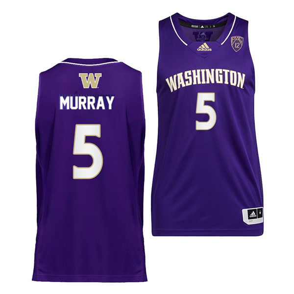Mens Youth Washington Huskies #5 Dejounte Murray Purple 2022 College Basketball Game Jersey 