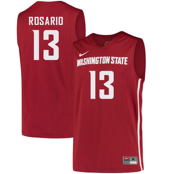Mens Youth Washington State Cougars #13 Carlos Rosario Nike 2018 Retro Crimson College Basketball Game Jersey 