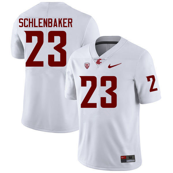 Mens Youth Washington State Cougars #23 Djouvensky Schlenbaker Nike White College Football Game Jersey 