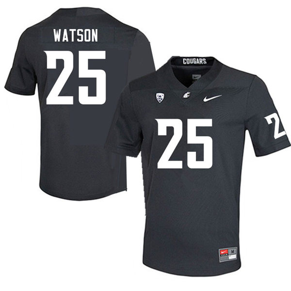 Mens Youth Washington State Cougars #25 Nakia Watson College Football Game Jersey Charcoal 