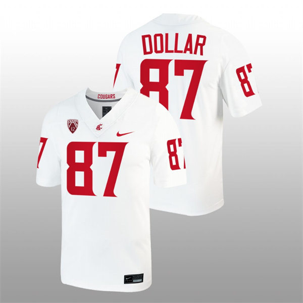 Mens Youth Washington State Cougars #87 Andre Dollar Nike White College Football Game Jersey 
