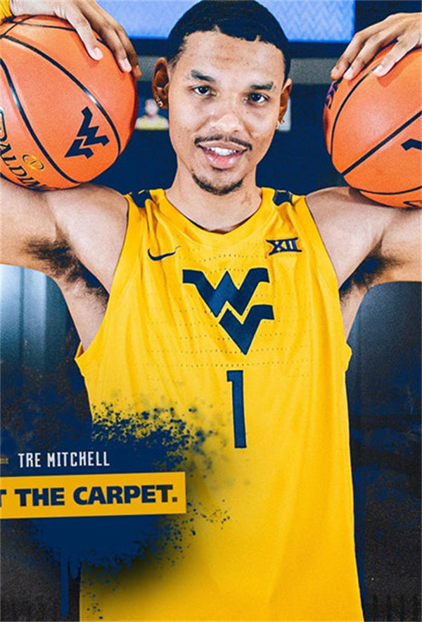 Mens Youth West Virginia Mountaineers #1 Emmitt Matthews Jr. Nike 2022 Gold College Basketball Game Jersey 