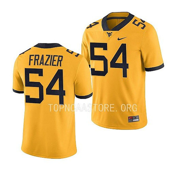 Mens Youth West Virginia Mountaineers #54 Zach Frazier Nike 2022 Gold College Football Game 