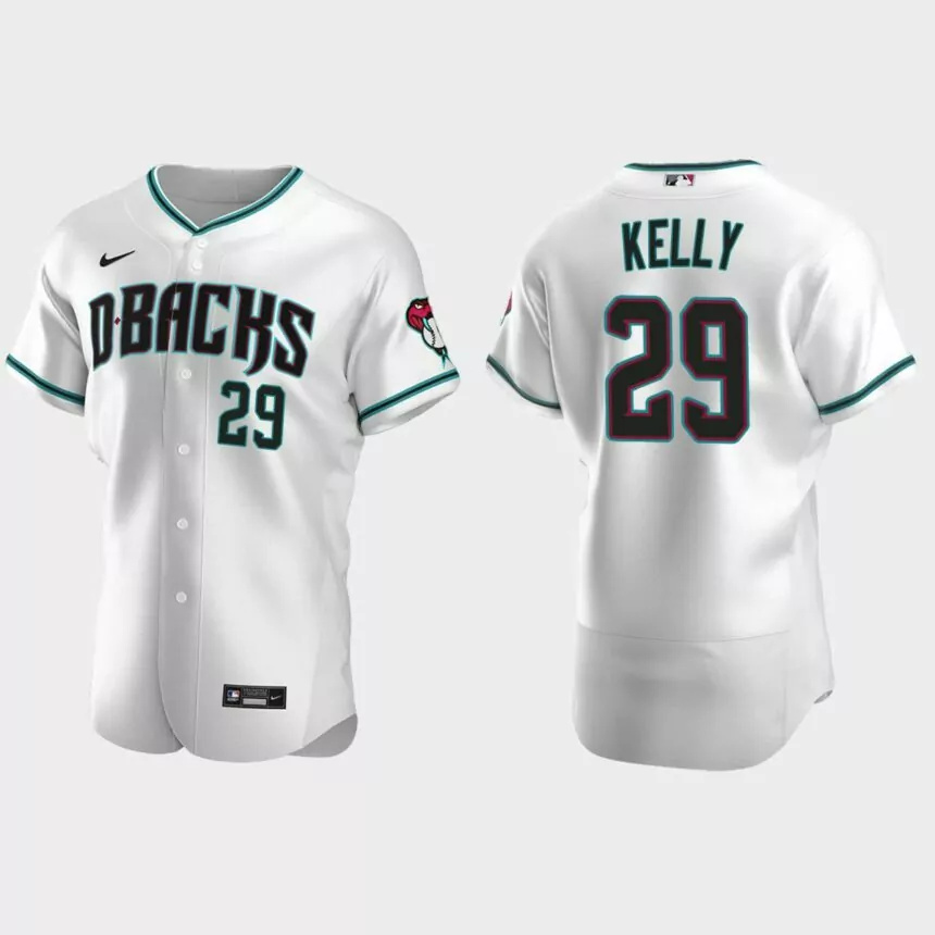 Merrill Kelly Arizona Diamondbacks Authentic Alternate Jersey – White.jpg