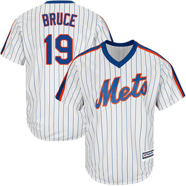 Mets #19 Jay Bruce White(Blue Strip) Alternate Cool Base Stitched Youth MLB Jersey