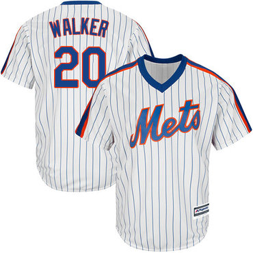 Mets #20 Neil Walker White(Blue Strip) Alternate Cool Base Stitched Youth MLB Jersey