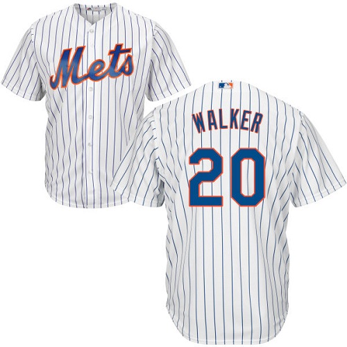 Mets #20 Neil Walker White(Blue Strip) Cool Base Stitched Youth MLB Jersey