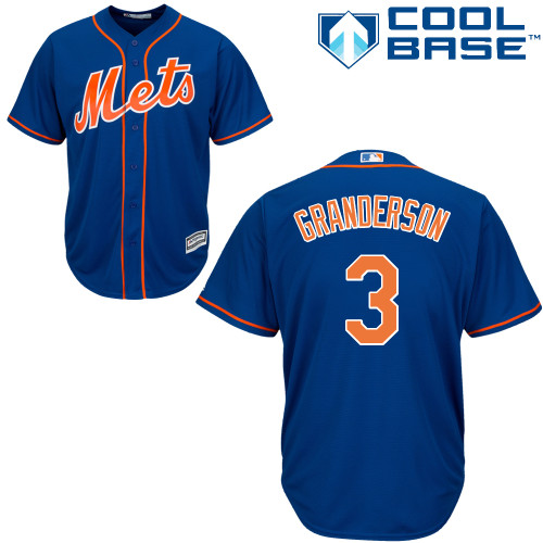 Mets #3 Curtis Granderson Blue Cool Base Stitched Youth MLB Jersey