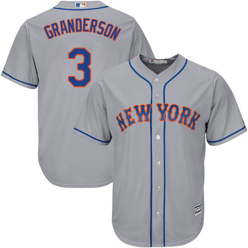 Mets #3 Curtis Granderson Grey Cool Base Stitched Youth MLB Jersey