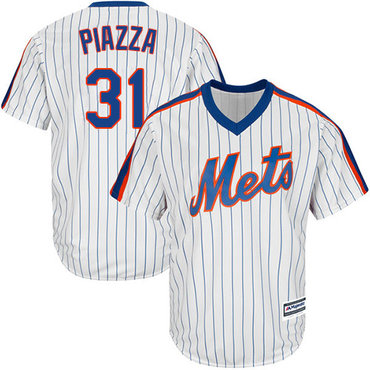 Mets #31 Mike Piazza White(Blue Strip) Alternate Cool Base Stitched Youth MLB Jersey