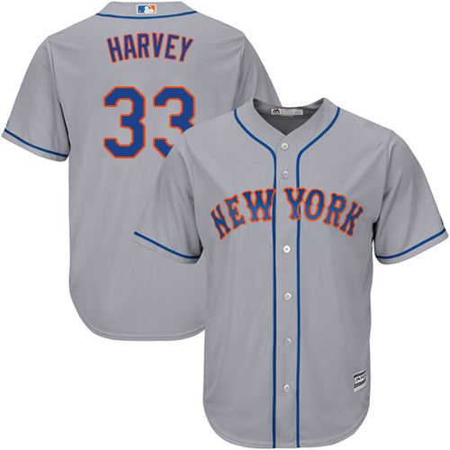 Mets #33 Matt Harvey Grey Cool Base Stitched Youth MLB Jersey