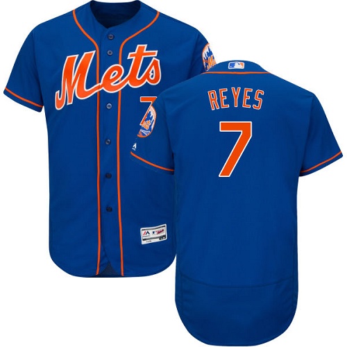 Mets #7 Jose Reyes Blue Flexbase Authentic Collection Stitched MLB Jersey