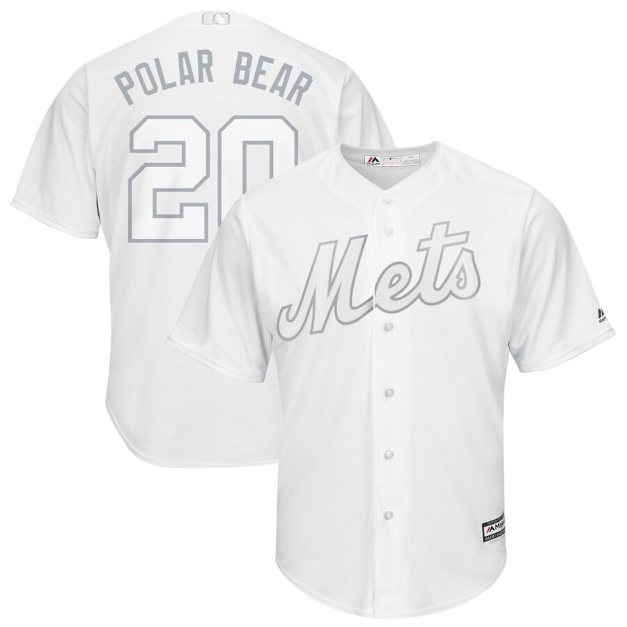 Mets 20 Pete Alonso Polar Bear White Youth 2019 Players' Weekend Player Jersey