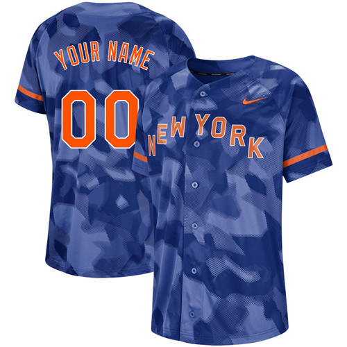 Mets Royal Camo Fashion Men's Customized Jersey