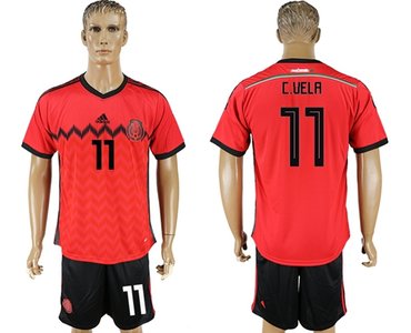 Mexico #11 C.Vela Away Soccer Country Jersey